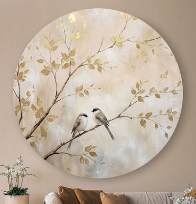 HIP ORGNL® Golden Leaf Songbirds Round