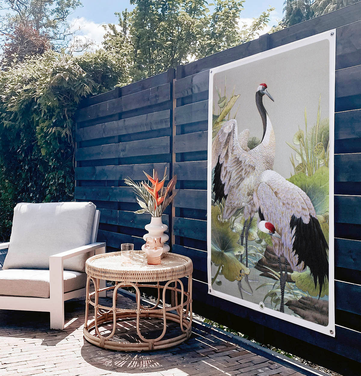 HIP ORGNL Japanese Cranes Tuinposter