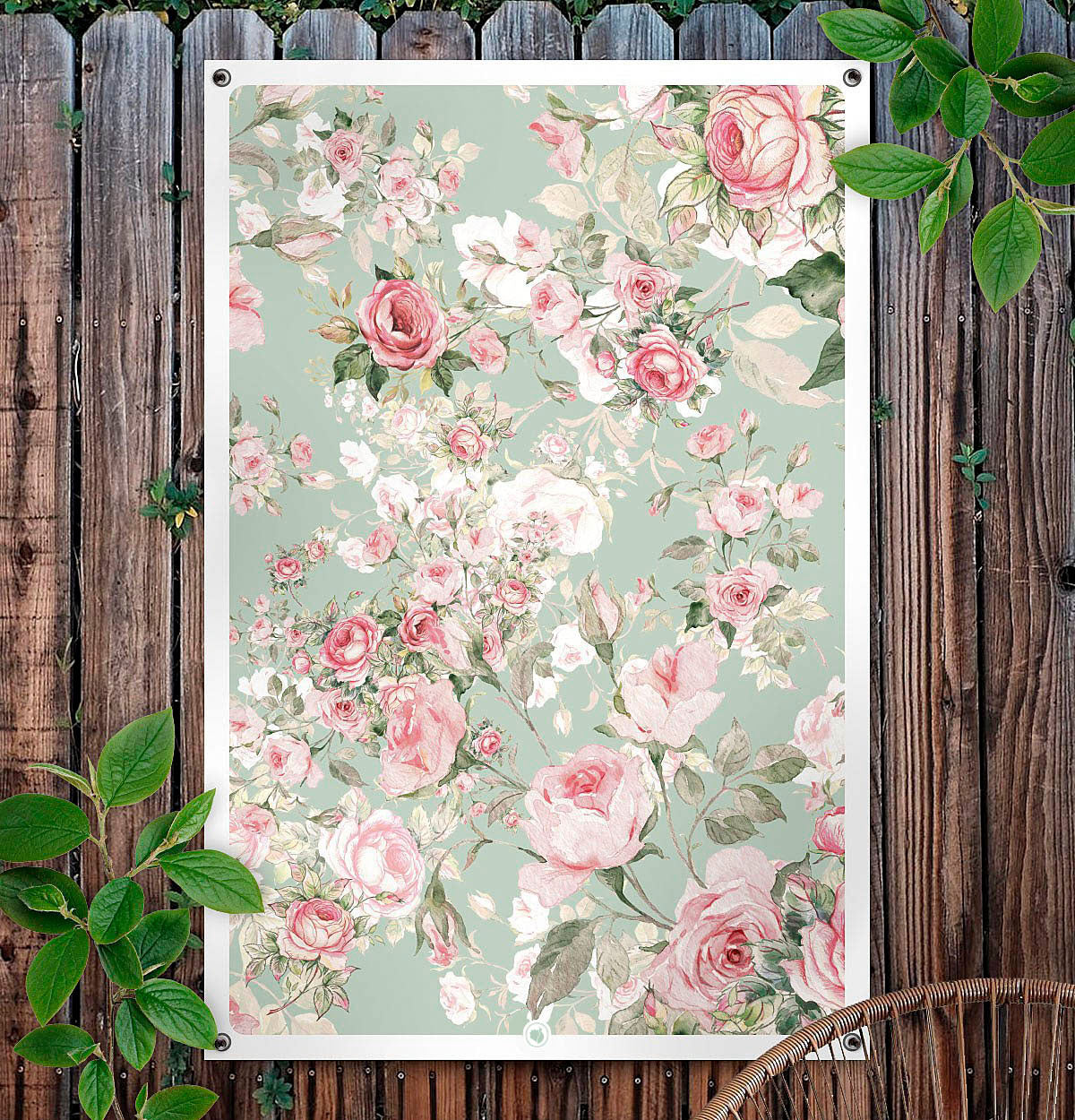 HIP ORGNL Roses in Bloom Garden Side