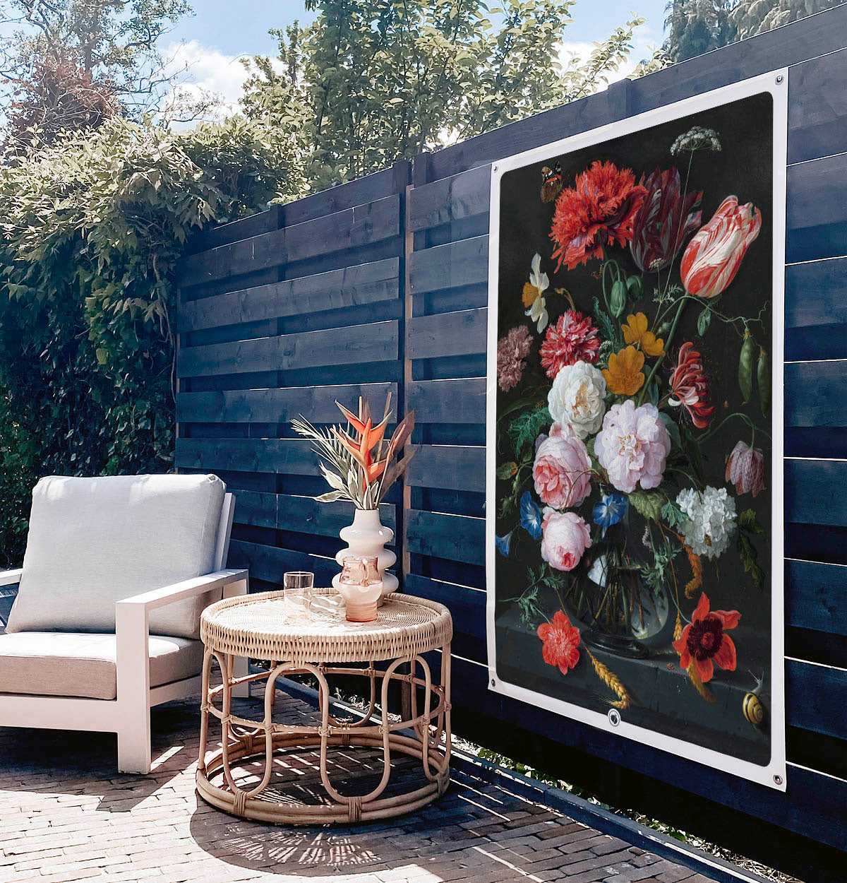 HIP ORGNL Stilleven met bloemen in een glazen vaas Garden Side