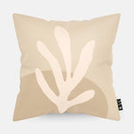 Kussen met zeewier erop in abstracte vorm.