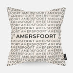 Sierkussen met stad en map Amersfoort in tekst en zwart wit