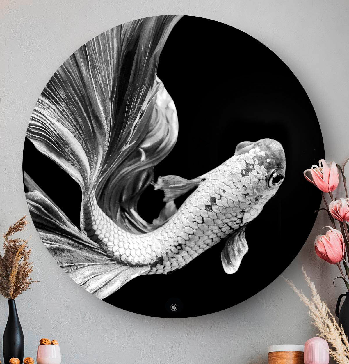 Wandcirkel HIPORGNL_Animals_Rond_Fish_Front