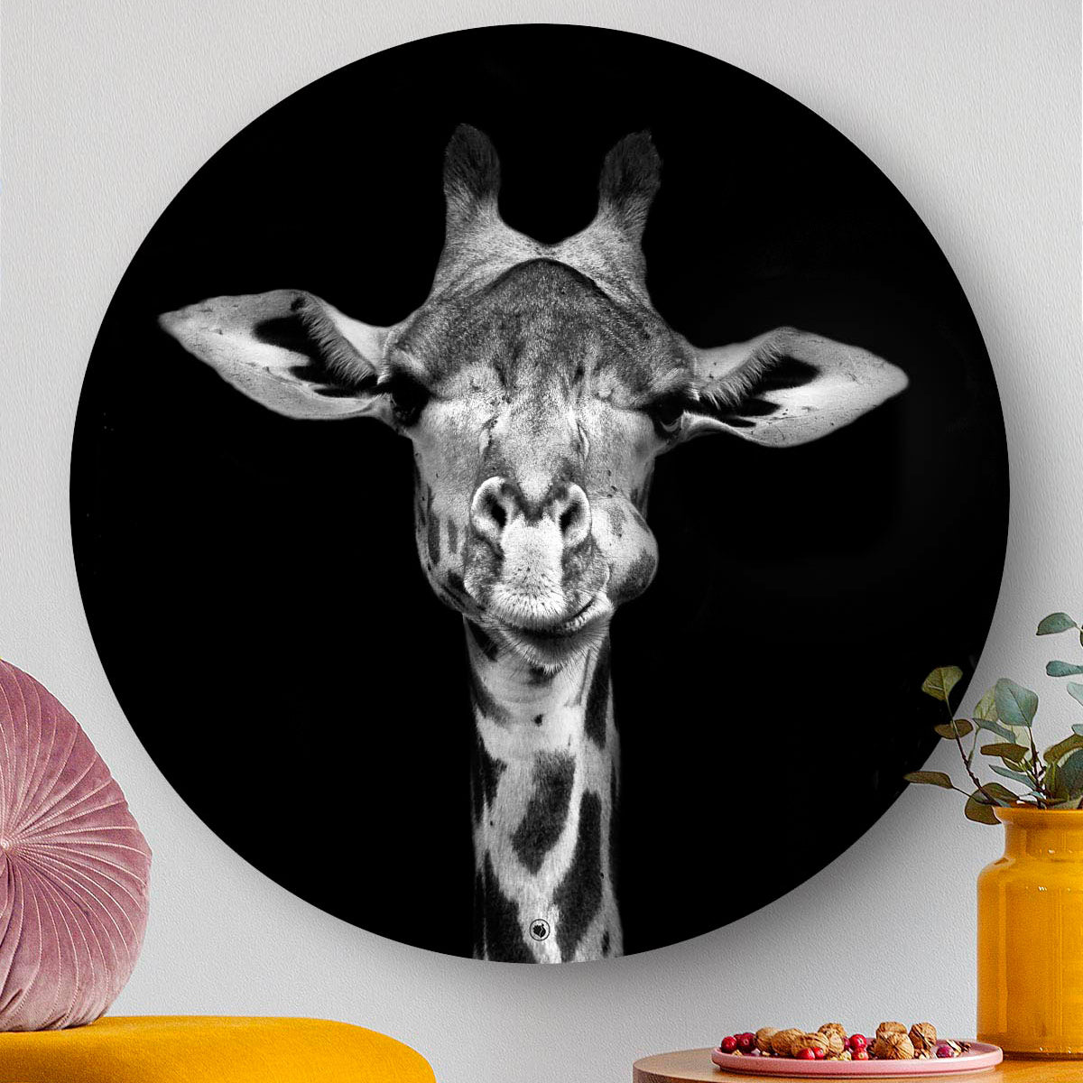 Wandcirkel HIPORGNL_Animals_Rond_Giraf_Front