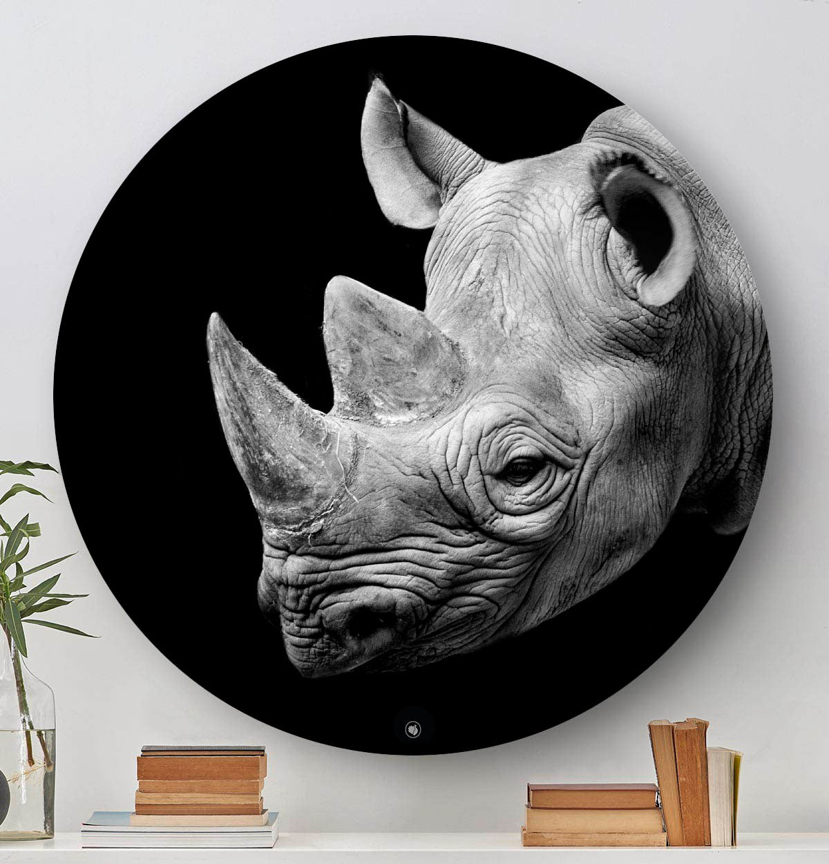 Wandcirkel HIPORGNL_Animals_Rond_Rhino_Front
