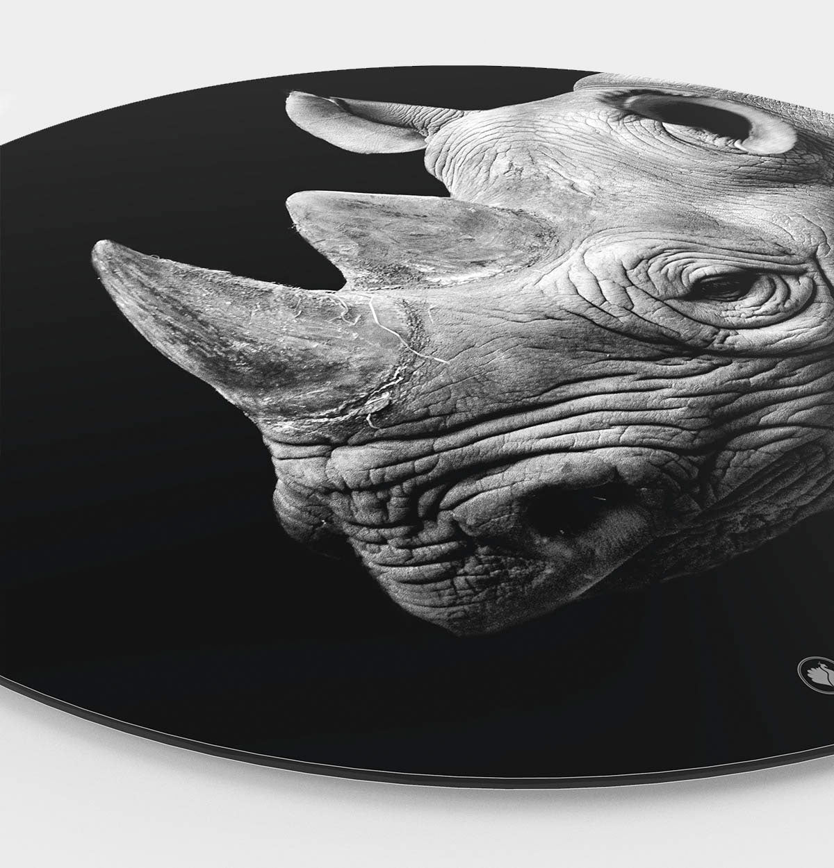 Wandcirkel HIPORGNL_Animals_Rond_Rhino_Side