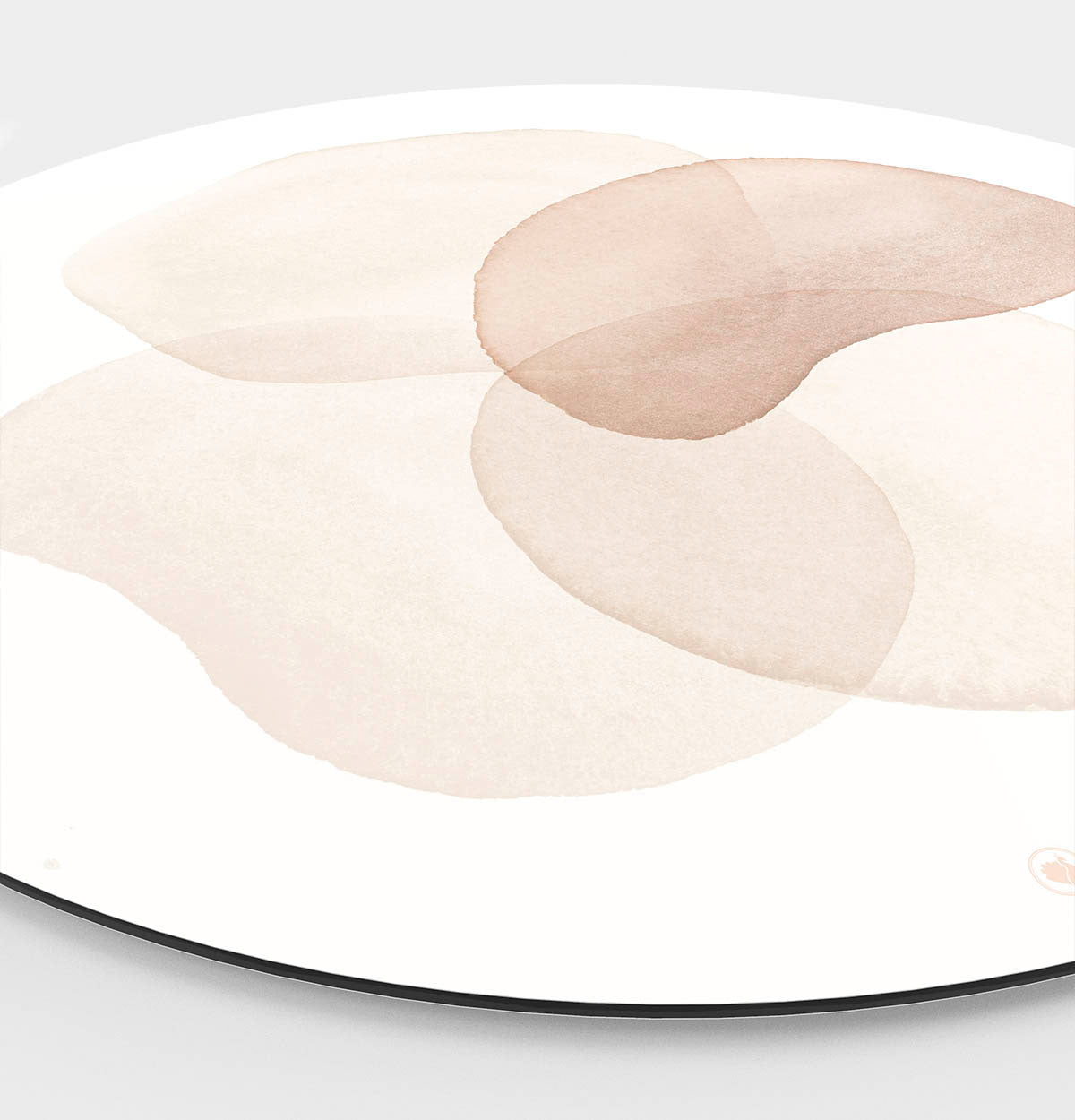 Muurcirkel zijkant met pastel kleuren in aquarel