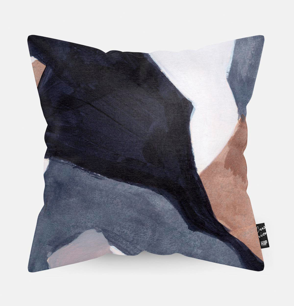 Sierkussen met een blauw beige patroon