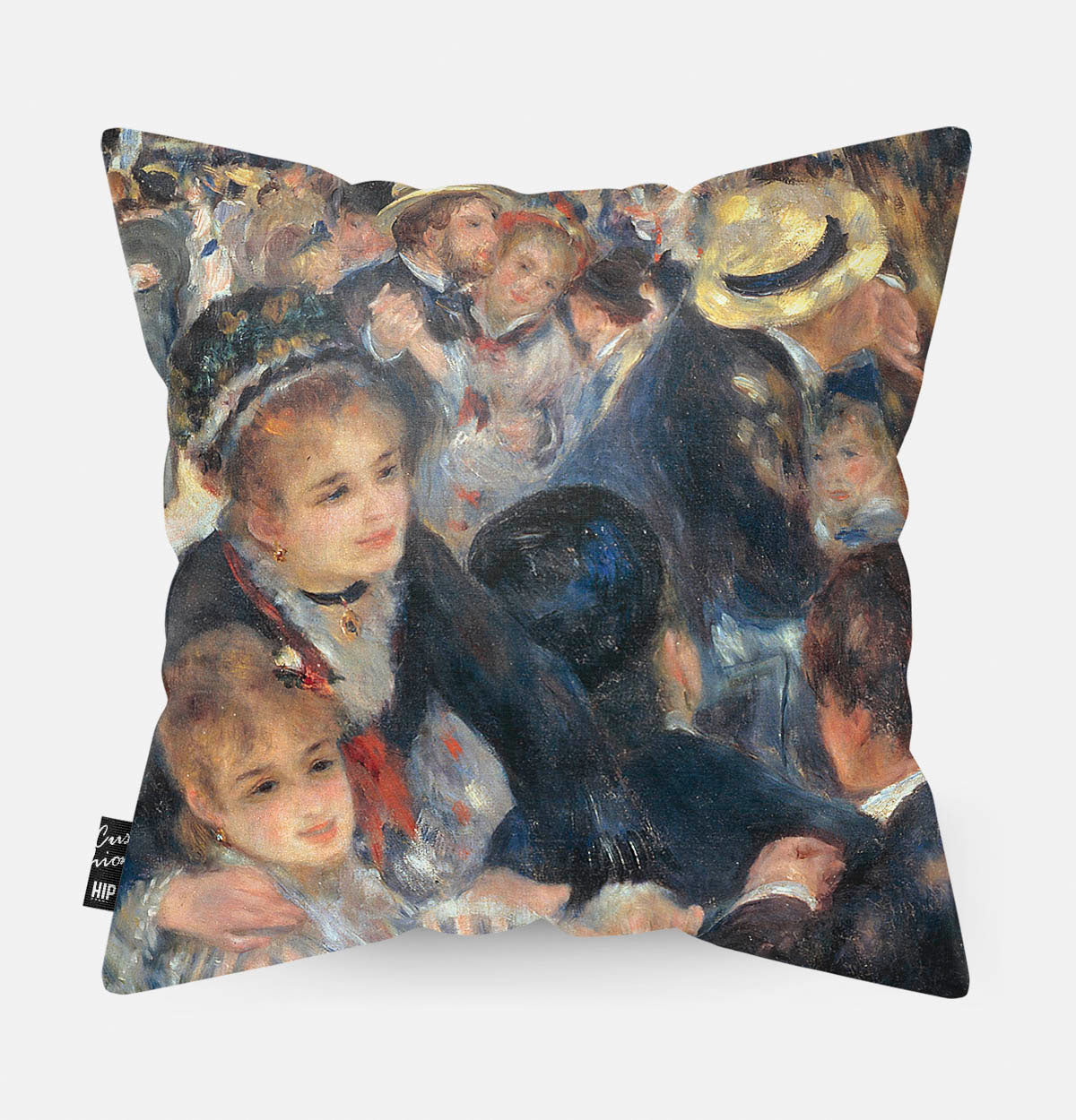 Kussen met schildering van Bal Du Moulin de La Galette erop afgebeeld.