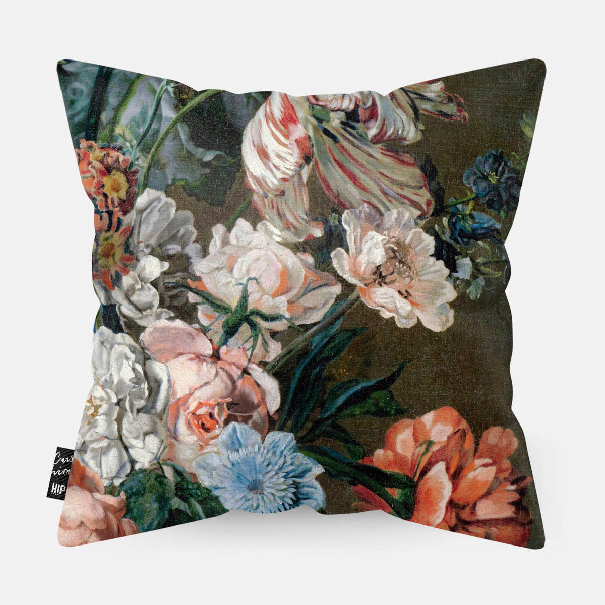 Kussen met bloemen van der mijn.