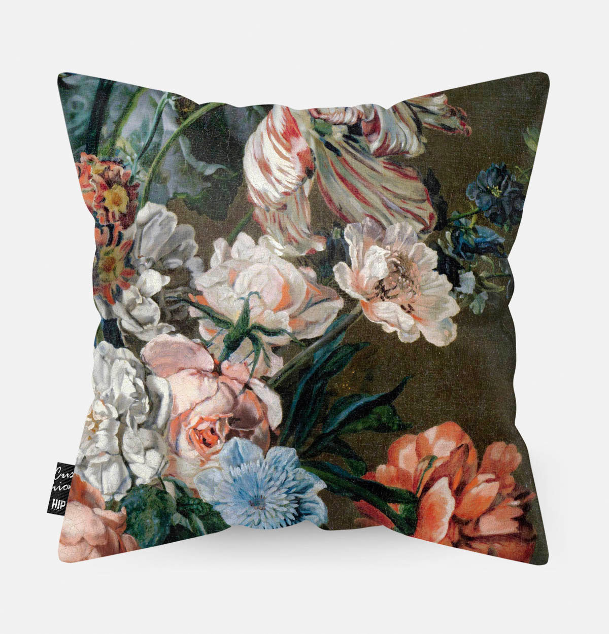 Kussen met bloemen van der mijn.