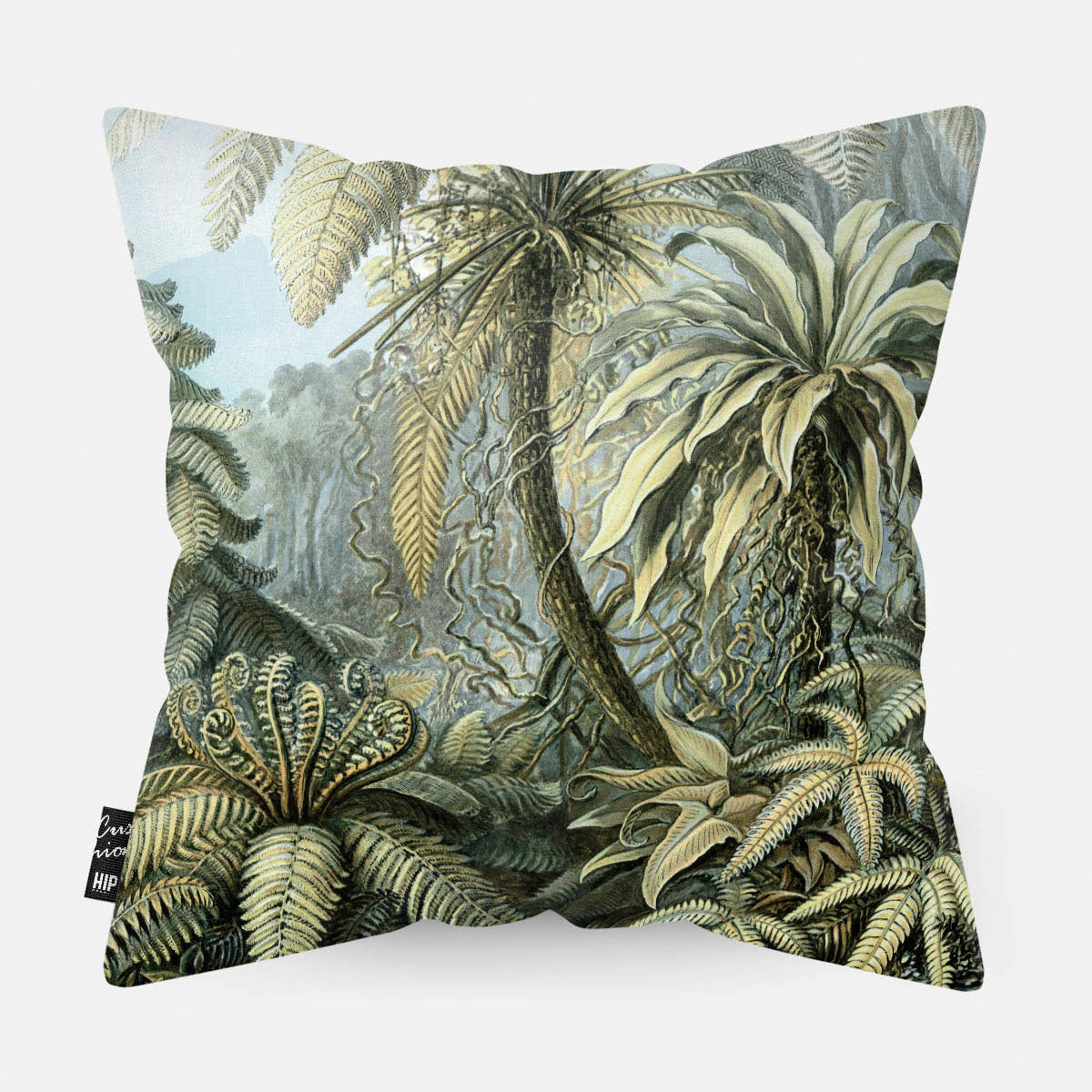 Kussen met botanische palmbomen.