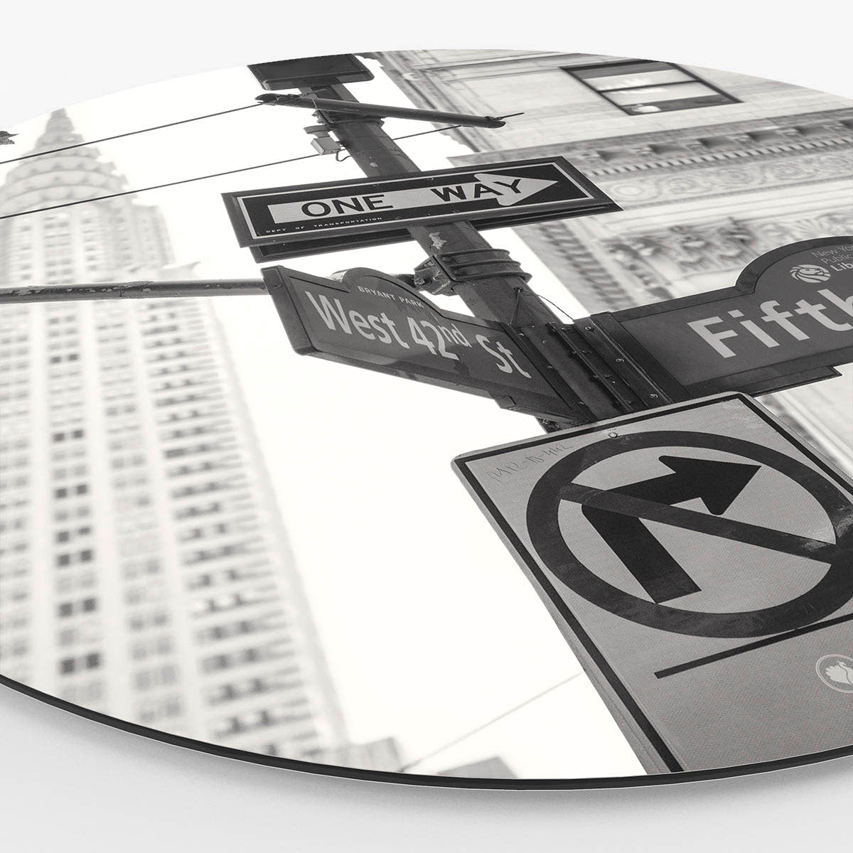 Wanddecoratie met verkeersbord van fifth avenue in New York, ook wel de Big Apple.