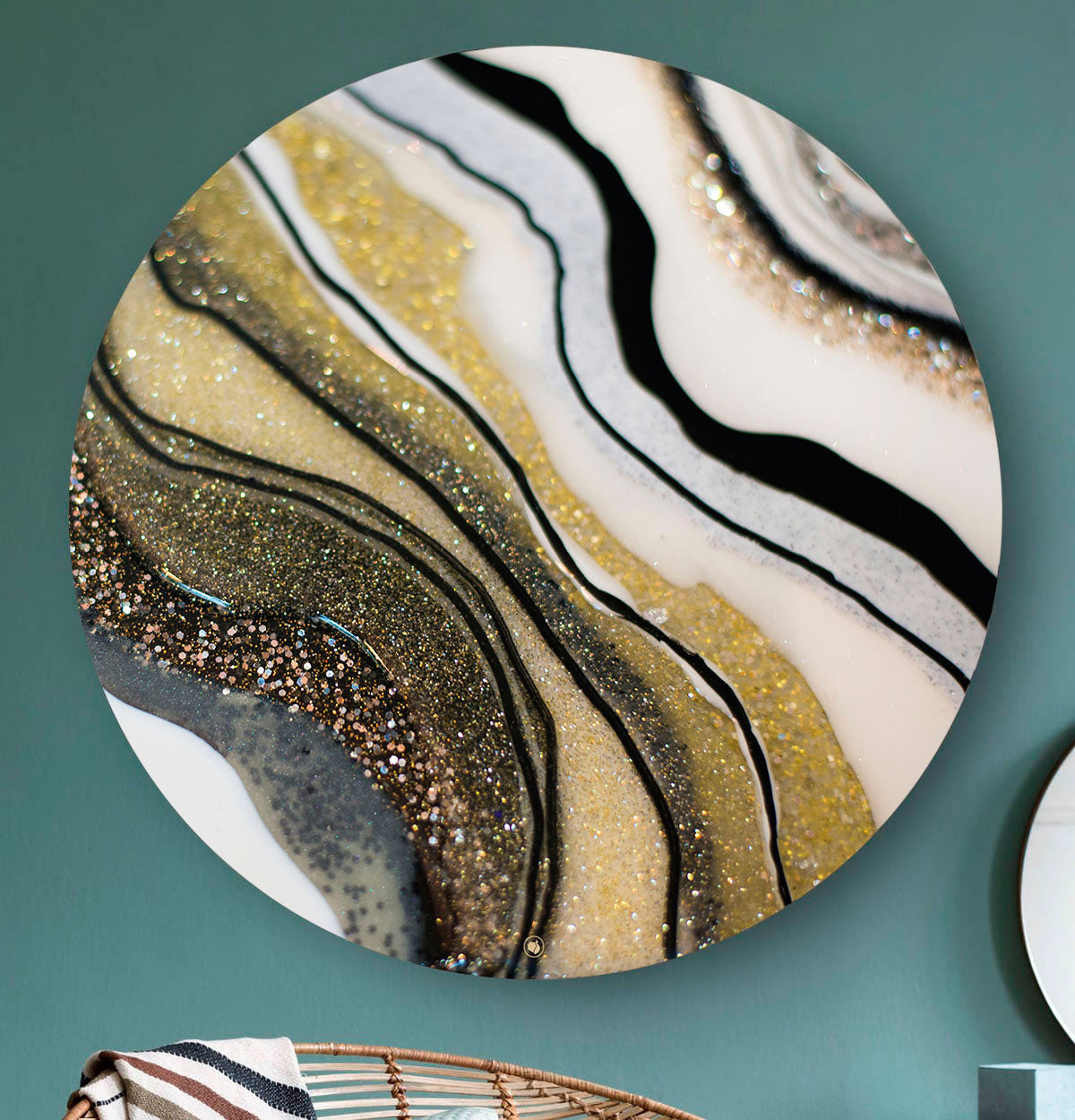 Wandcirkel HIPORGNL_Gold_Agate