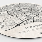 Wandcirkel met de stad Groningen zijkant