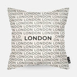 Sierkussen met stad en map Londen in tekst en zwart wit
