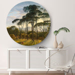 Wandcirkel HIPORGNL_Masters-italiaans-landschap-met-parasoldennen-wanddecoratie