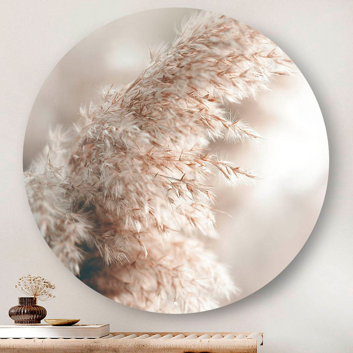HIP ORGNL Brown Pampas Grass Wandcirkel