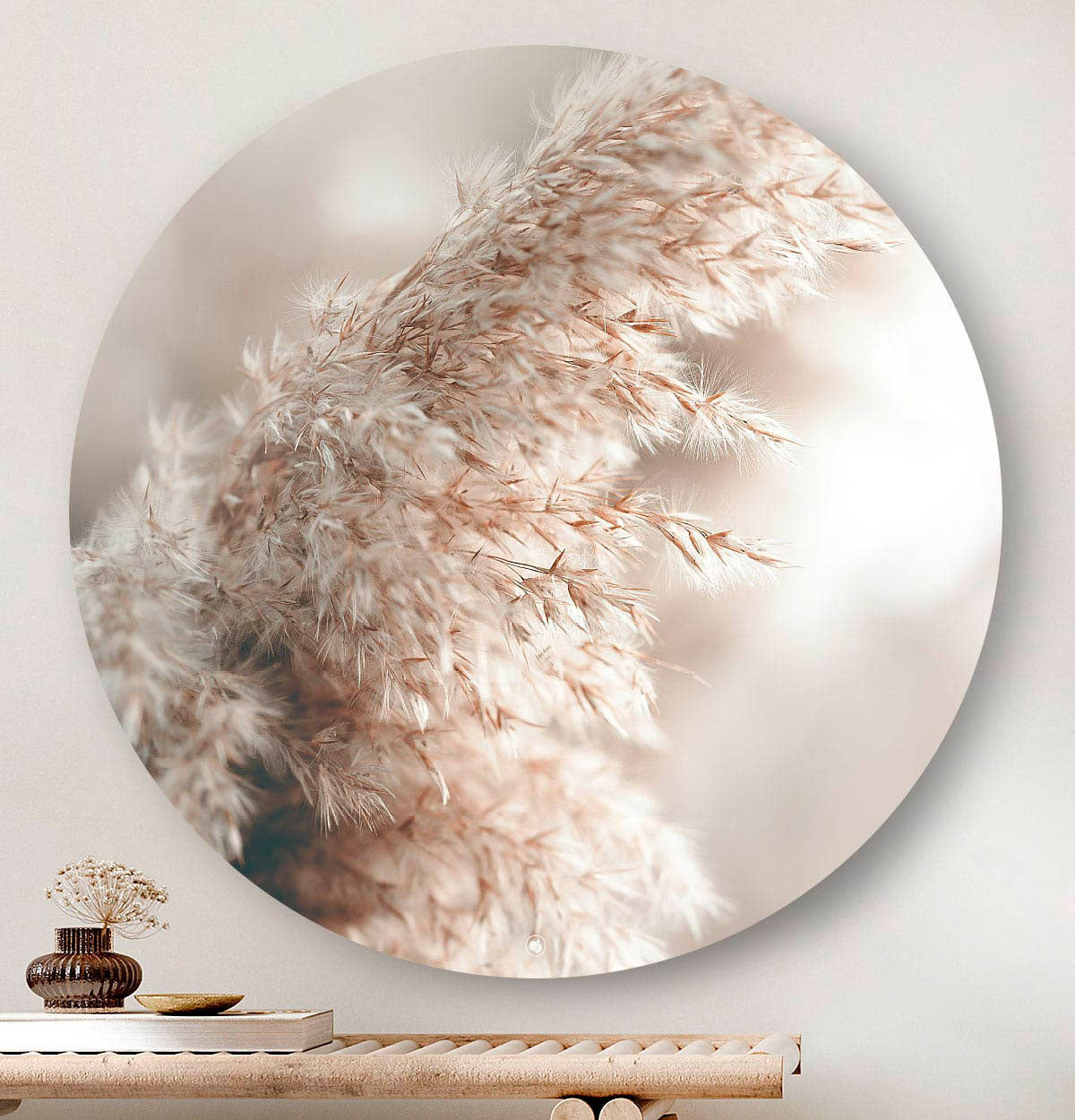HIP ORGNL Brown Pampas Grass Wandcirkel