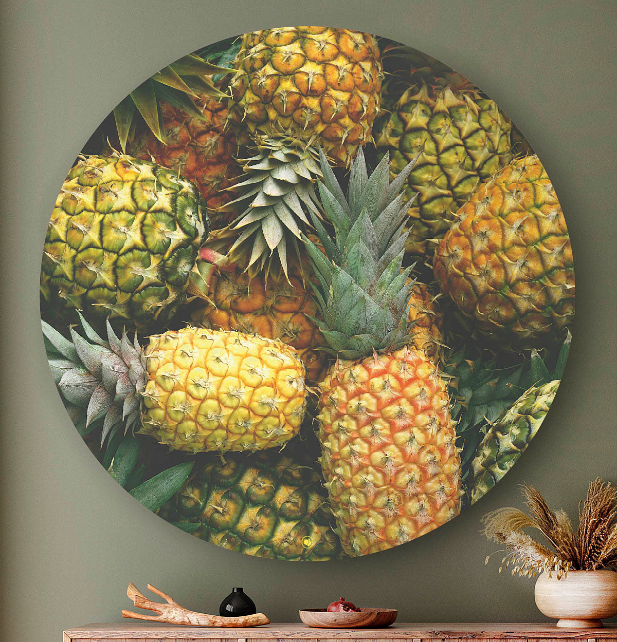 HIPORGNL Naturals Pineapples Wanddecoratie