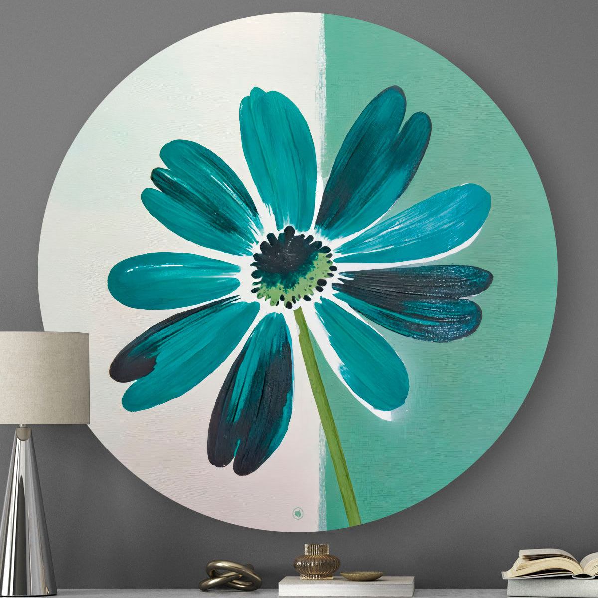 HIPORGNL_Teal_Flower_Petals_Round_Front