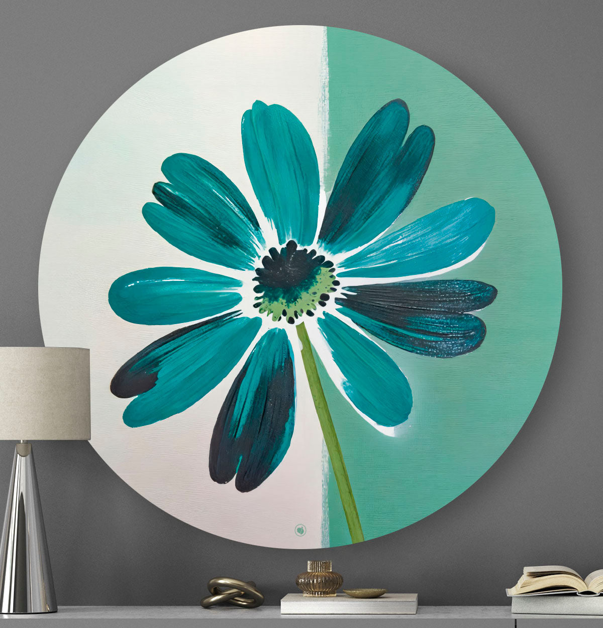 HIPORGNL_Teal_Flower_Petals_Round_Front