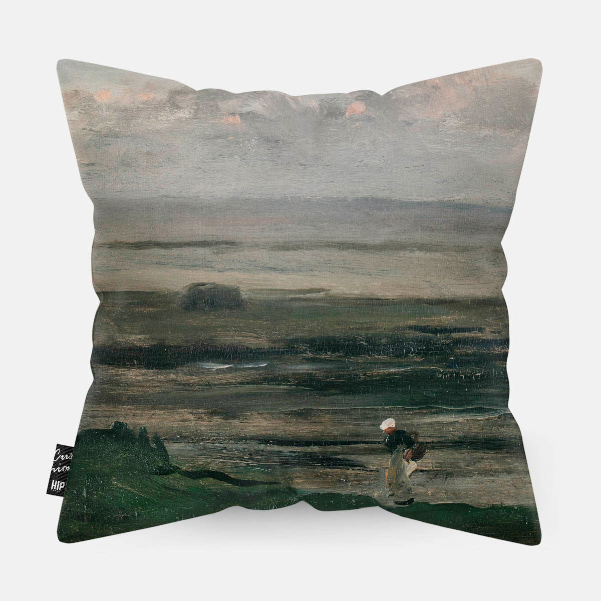 Kussen met de zee van Daubigny erop.