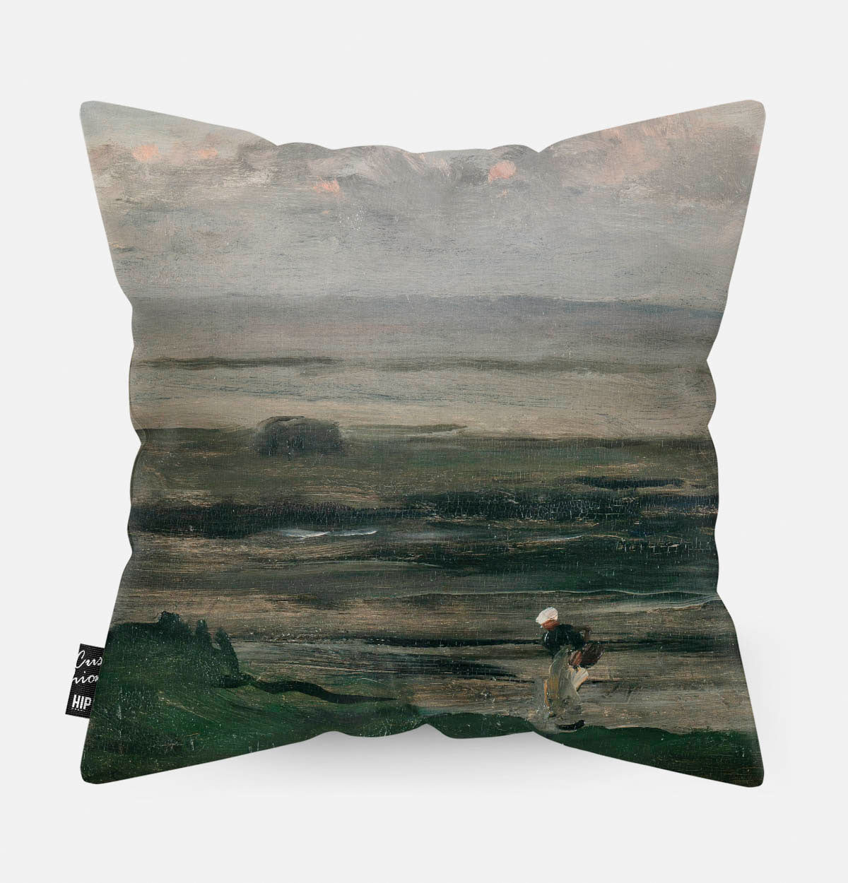 Kussen met de zee van Daubigny erop.