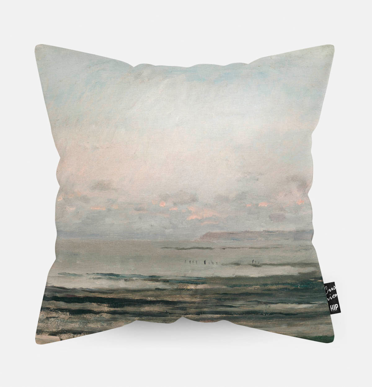 Kussen met de zee van Daubigny erop.