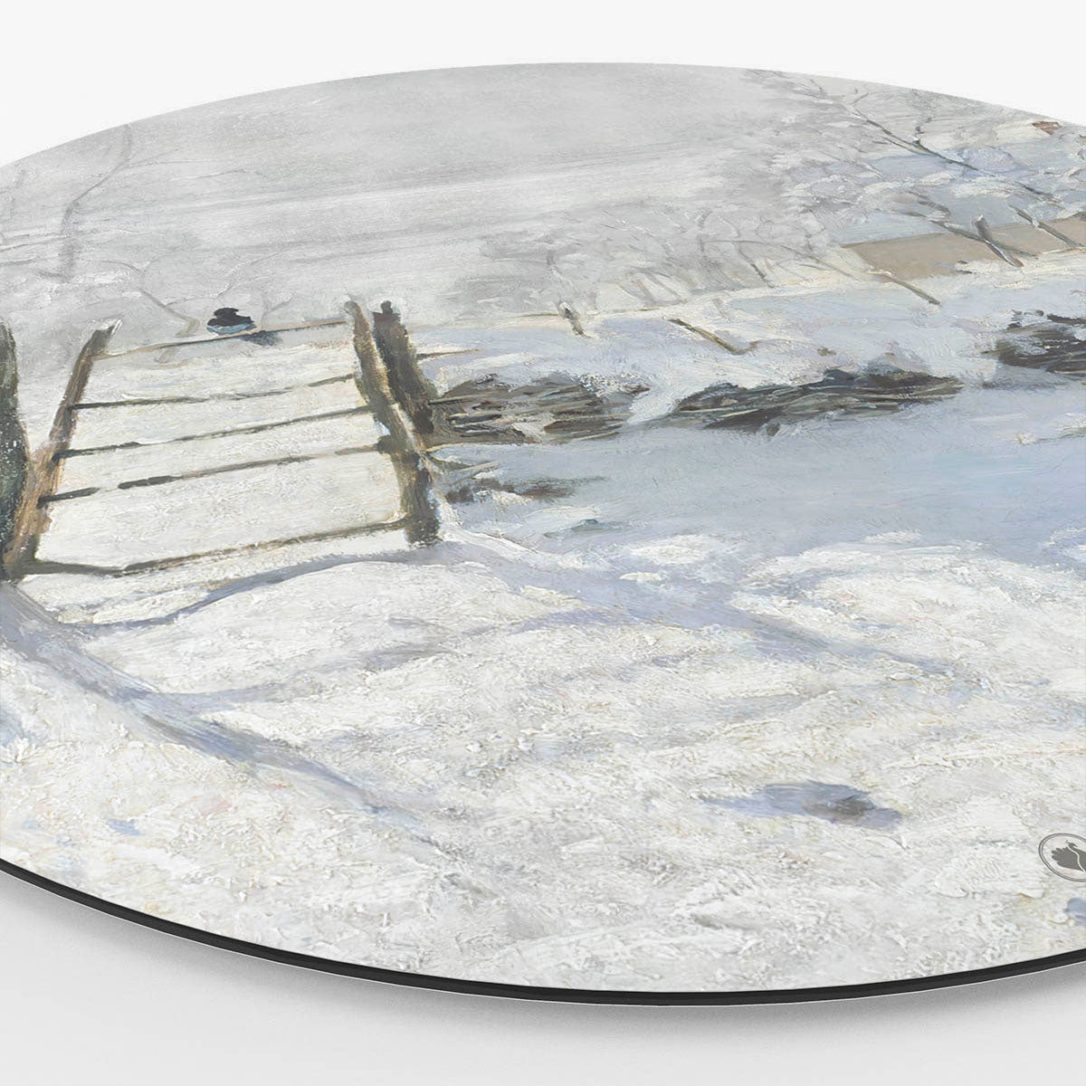 Wandcirkel met de ekster erop Side