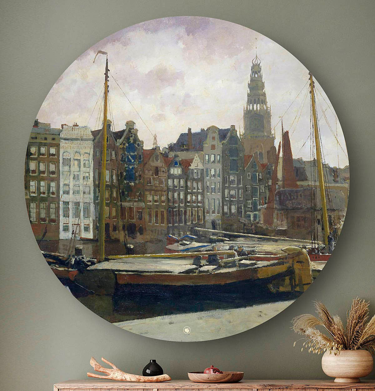Wandcirkel HIP ORGNL Het Damrak in Amsterdam