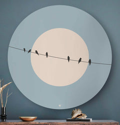 HIP ORGNL Fine-art Minimal Birds wandcirkel