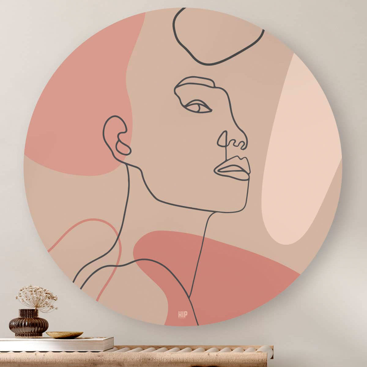 HIP ORGNL Fine Art Minimal Drawing Look Wandcirkel