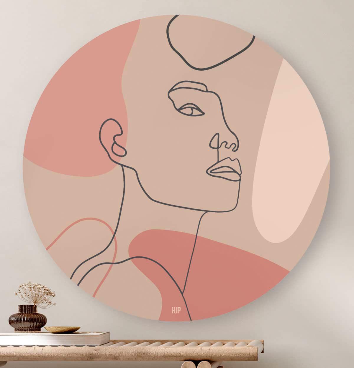 HIP ORGNL Fine Art Minimal Drawing Look Wandcirkel