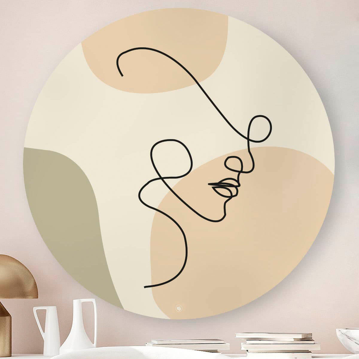 HIP ORGNL Fine Art Modern Face Contour Wandcirkel