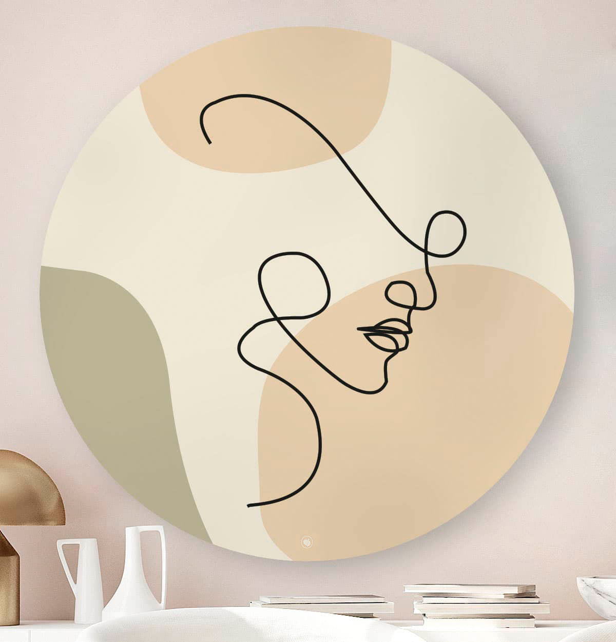 HIP ORGNL Fine Art Modern Face Contour Wandcirkel