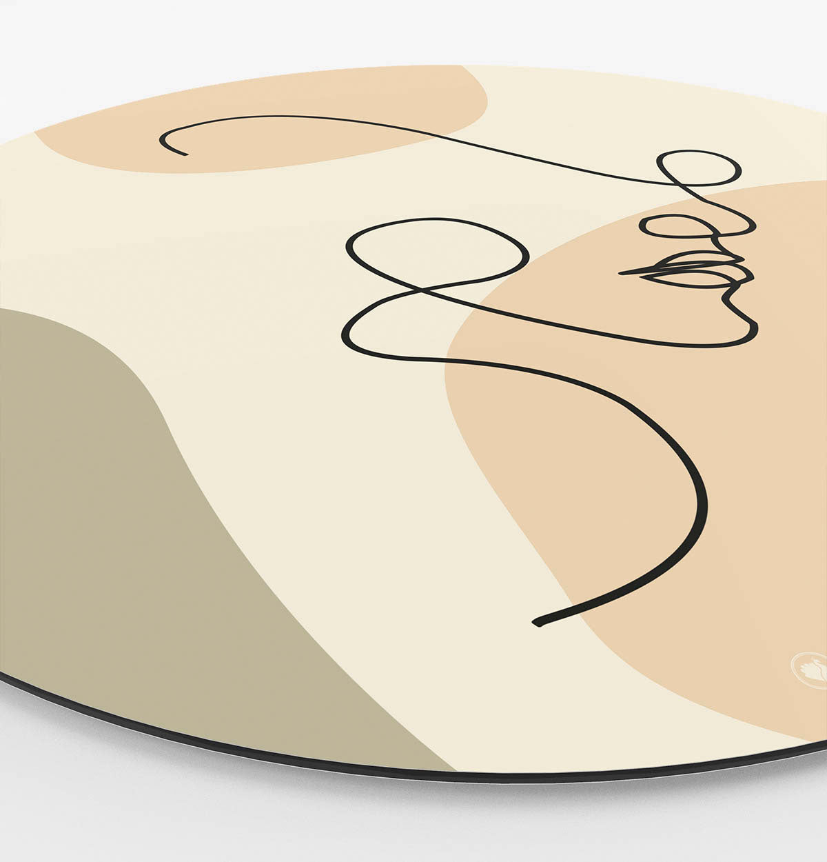 HIP ORGNL Fine Art Modern Face Contour Wandcirkel Side