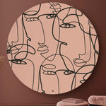 HIP ORGNL Fine Art Multiple Faces Wandcirkel