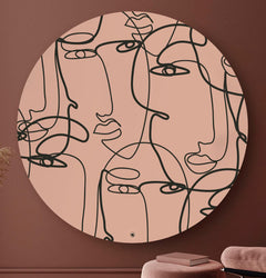 HIP ORGNL Fine Art Multiple Faces Wandcirkel
