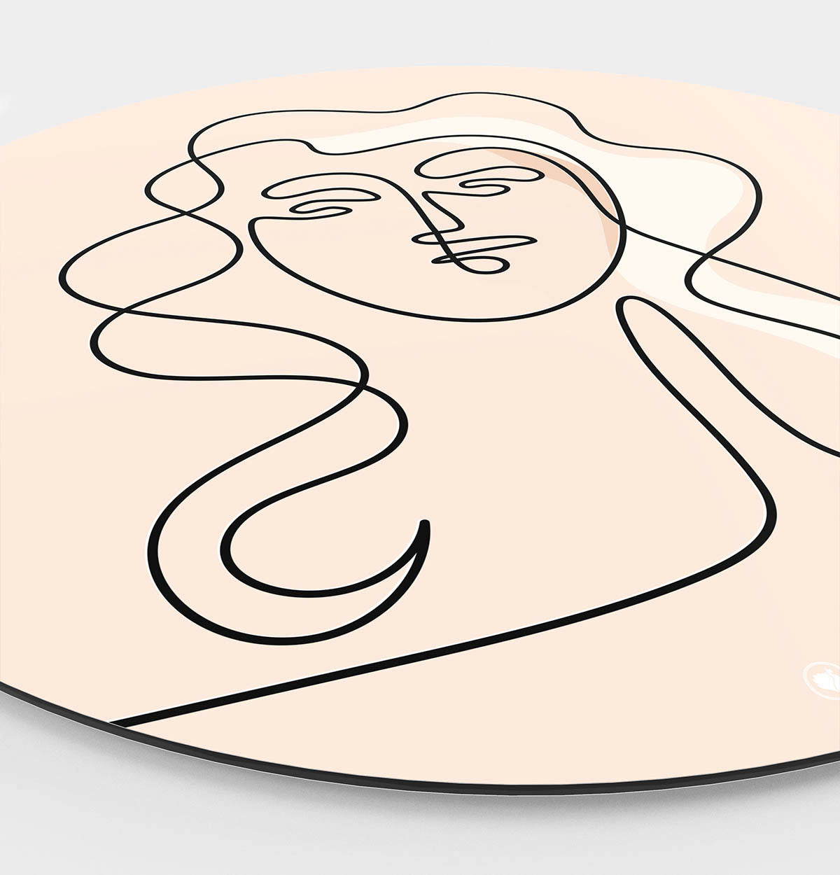 HIP ORGNL Fine-art One Line Woman Wandcirkel