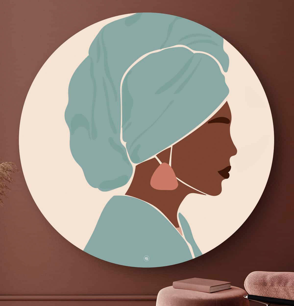 HIP ORGNL Fine Art Profile African Woman Wandcirkel