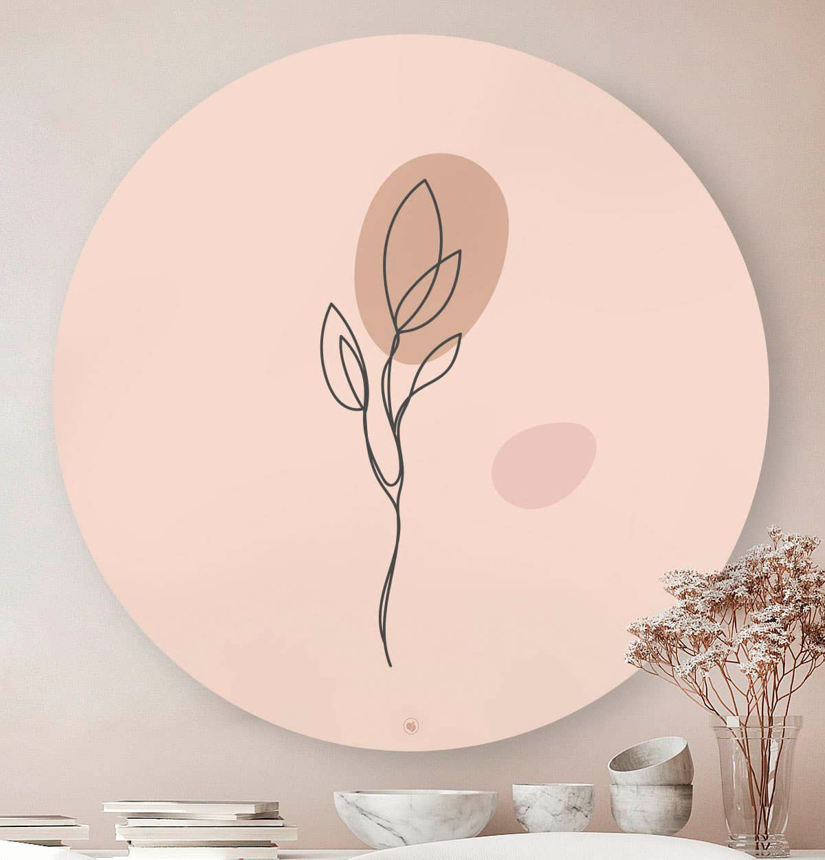 HIP ORGNL Fine Art Stylistic Botanical Wandcirkel