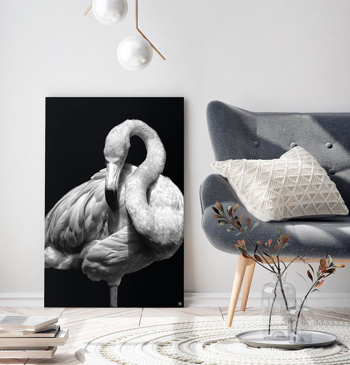 Wanddecoratie Schilderij Flamingo