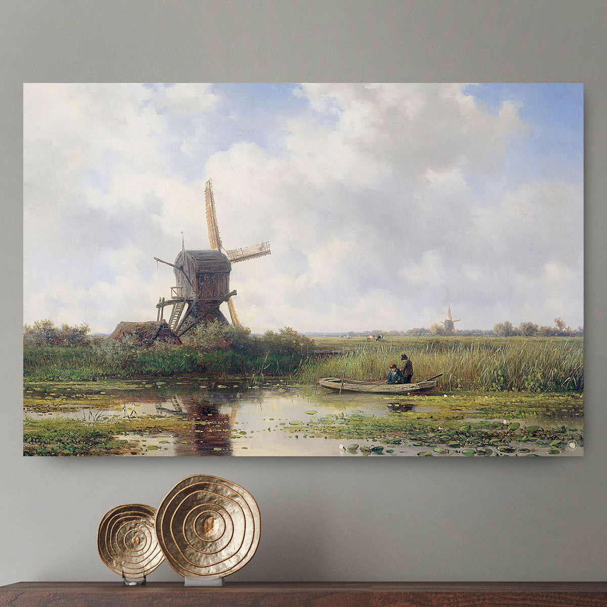 Vierkante wanddecoratie met Molen in het Gein erop.