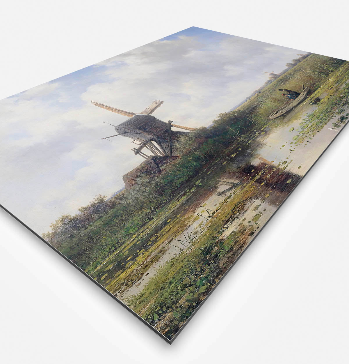 Vierkante wanddecoratie met Molen in het Gein erop.
