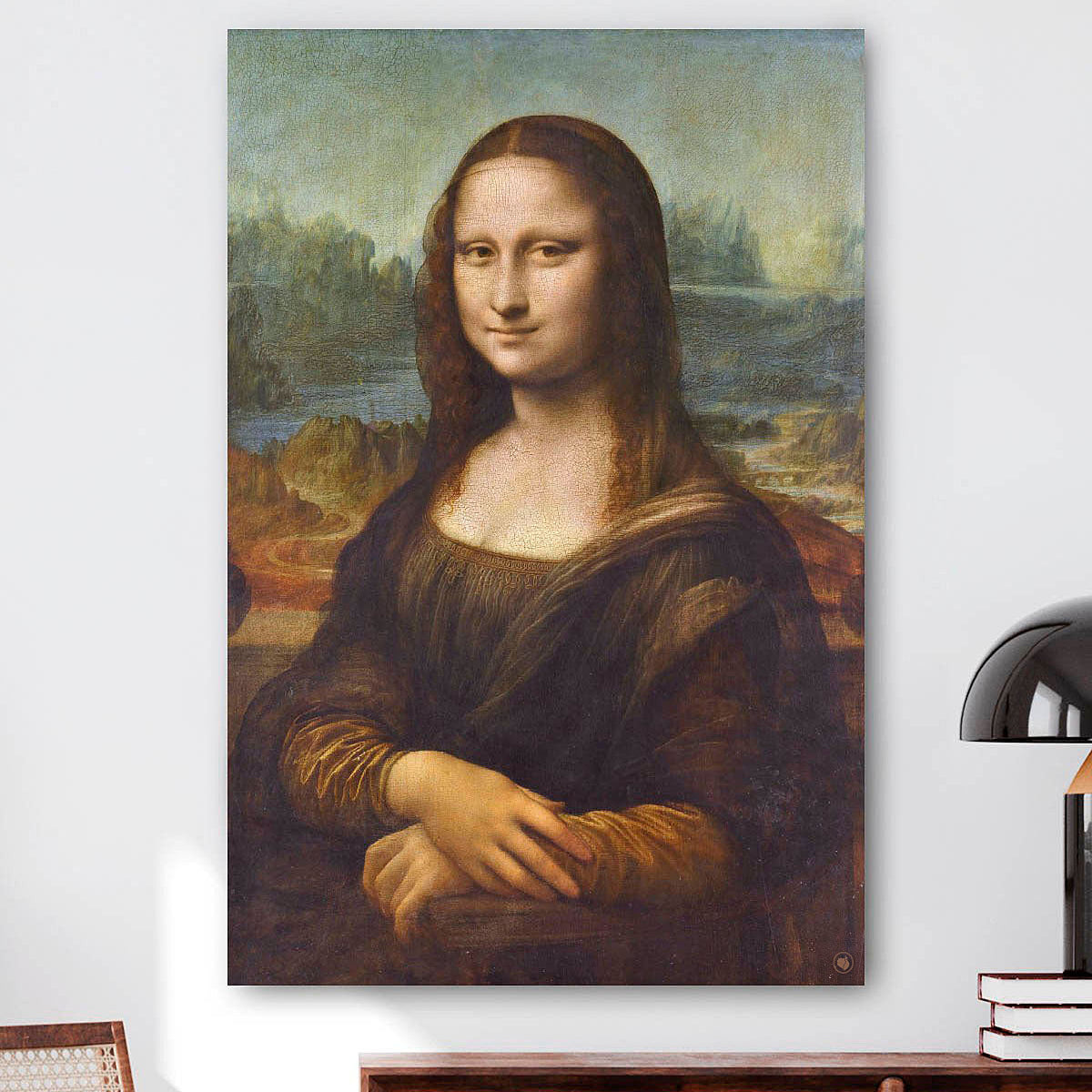 Wanddecoratie met Mona Lisa.