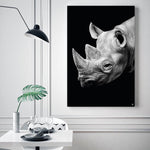 Wanddecoratie Schilderij Neushoorn