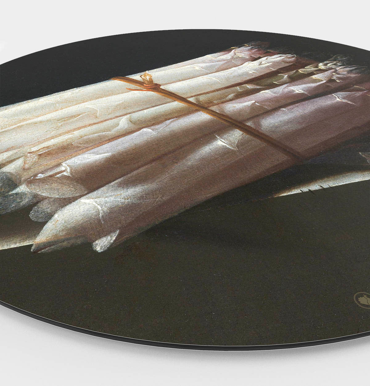Wandcirkel van schilderij asperges.
