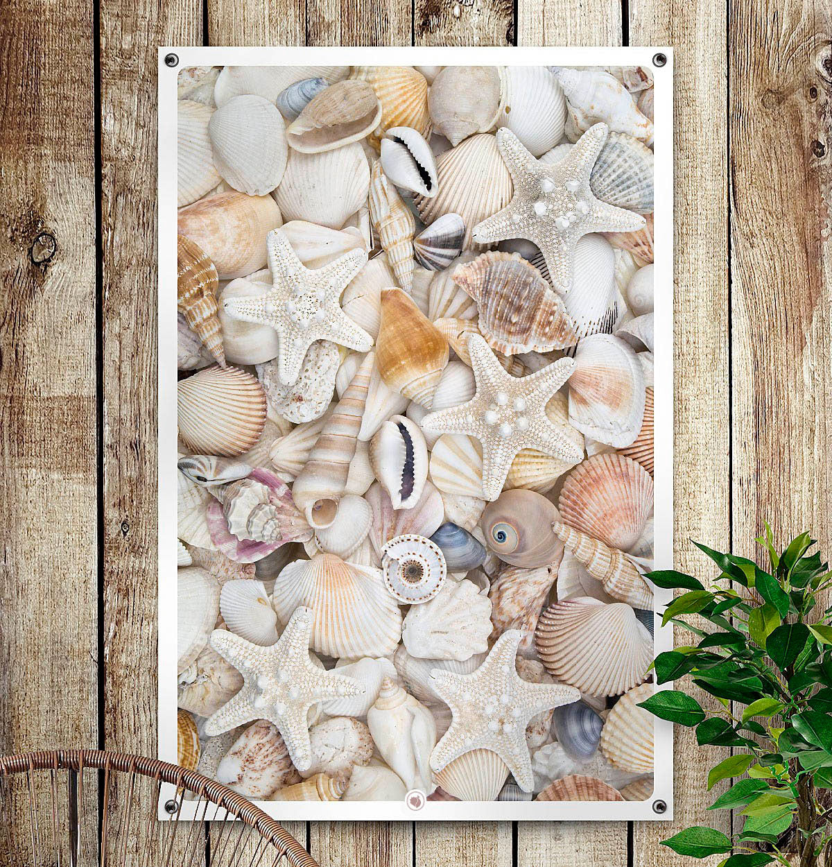 Vierkante poster met Treasure of Shells