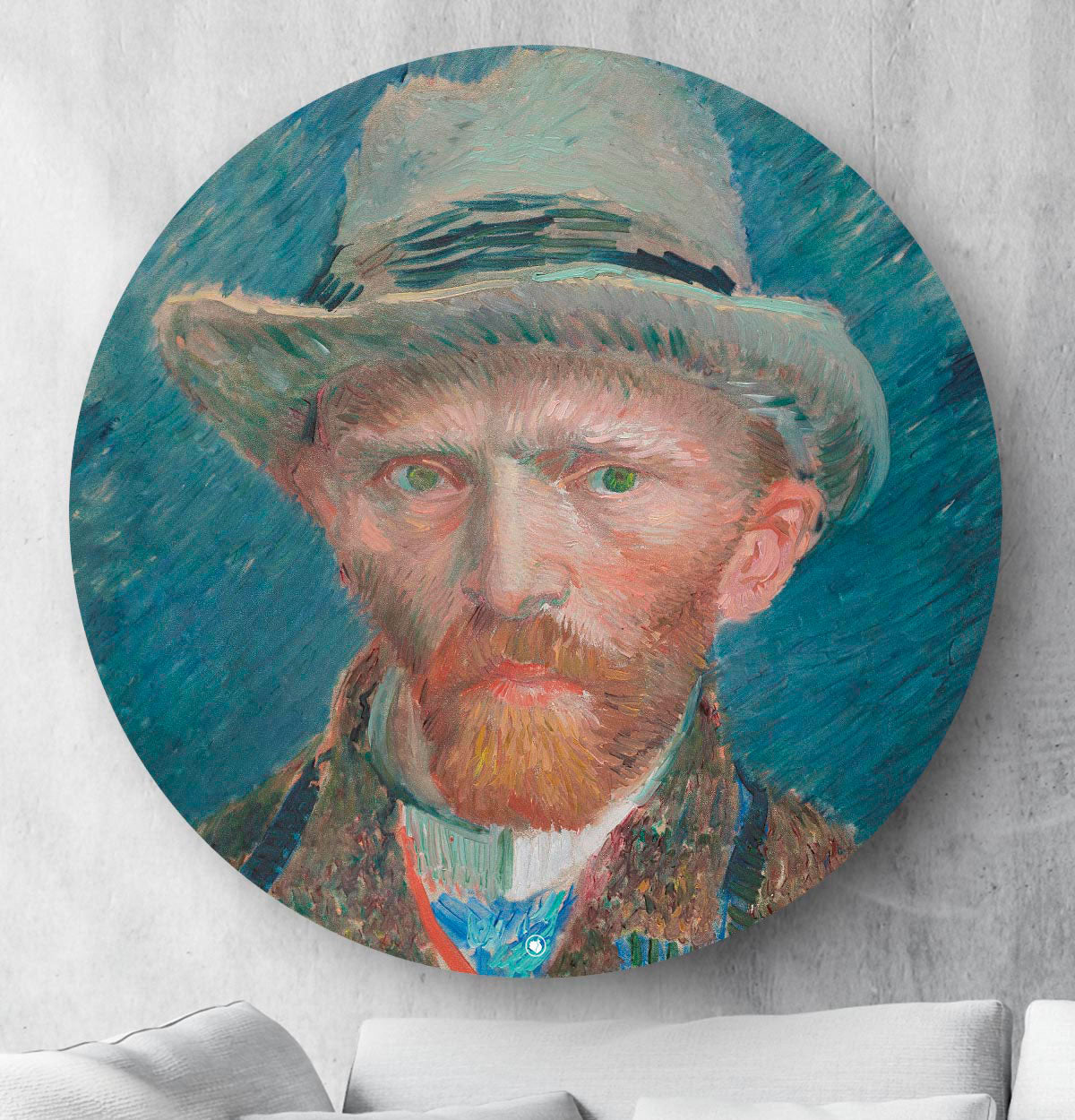Zelfportret Vincent van Gogh in het rond: schilderij rond| HIP ORGNL ...